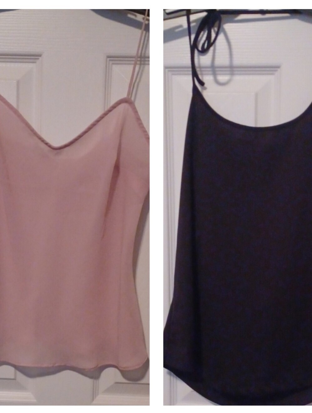 2 Medium Size Camisoles In Light Pink And Black
